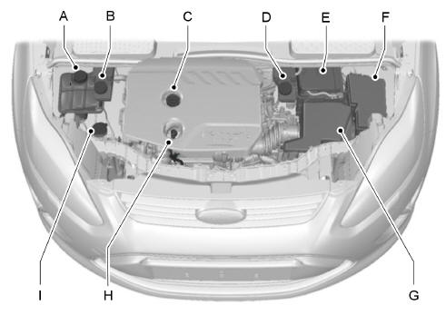 Vue d'ensemble sous le capot - 1.6L Diesel