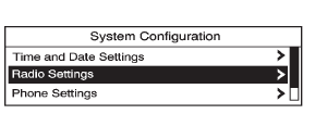 Sélectionner une option de menu.