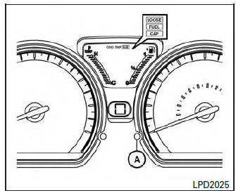 Message d'avertissement LOOSE FUEL CAP