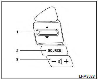 Commandes du système audio sur le volant