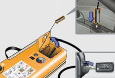 - Connectez de nouveau la prise électrique du compresseur à la prise 12 V du