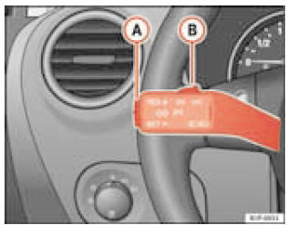 Levier des clignotants et de l'inverseur-codes : commandes du régulateur de vitesse