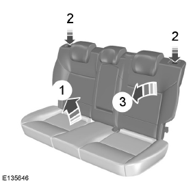 Note : Tenir le bord de l'assise de siège