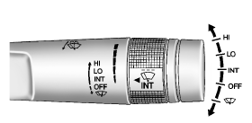 Le levier d'essuie-glace/de