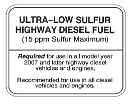 Le carburant diesel utilisé doit au