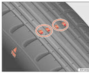 Sculptures du pneu : indicateurs d'usure