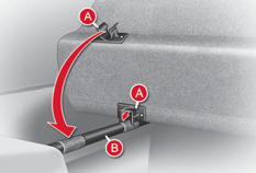 - Insérez les fi xations A sur l’armature B tout en déroulant le