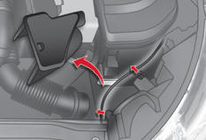 - Retirez le défl ecteur d’air en le déclipant au niveau de ses trois