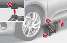 - Levez le véhicule, jusqu’à laisser un espace suffi sant entre la