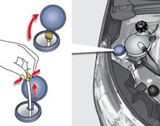 - Ouvrez le capot et maintenez-le ouvert à l’aide de sa béquille.
